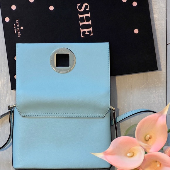 Kate Spade New York Newbury Lane Sally Crossbody Blue Hydrangea - Picture 5 of 14